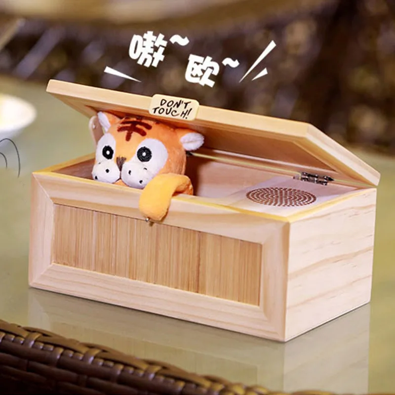 Caja electr&oacute;nica para ni&ntilde;os, juguete de Tigre con sonido, reducci&oacute;n del estr&eacute;s, escritorio, gran oferta-3