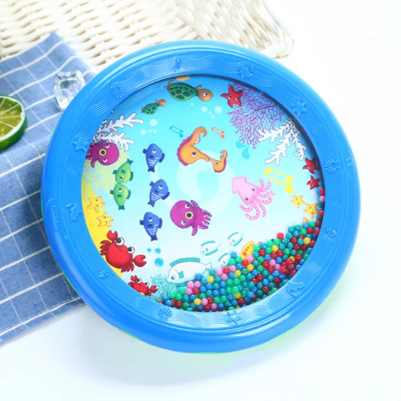 

Blue Ocean Wave Bead Drum Fishes Musical Educational Toys for Children Music Enlightenment Kids Baby Learning Toys