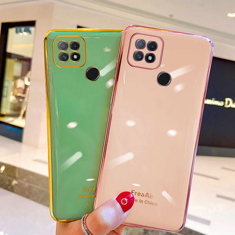 Luxury Silicone Case For Oppo A15 phone Case For oppo A15S Cover Shockproof Fundas Ring Stand Holder Cases oppo A15 A15S