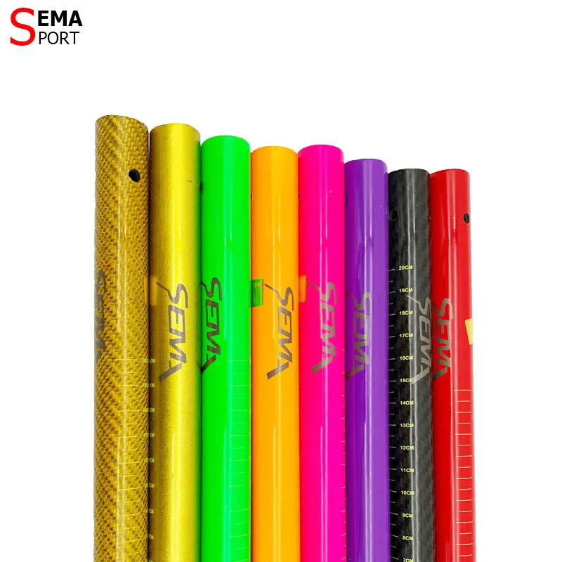 Bicycle Seat post 22.2mm SEMA Full Carbon Fiber Super Light 48g Balance Bike Mini MTB Length 200/250/300mm Custom Color | Спорт и