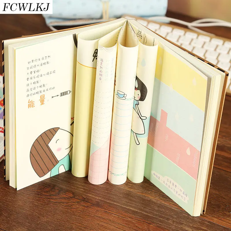 

Korean Stationery Net Red Tide Language Book Color Page Illustration Hand Book Student Diary Creative Notebook Book