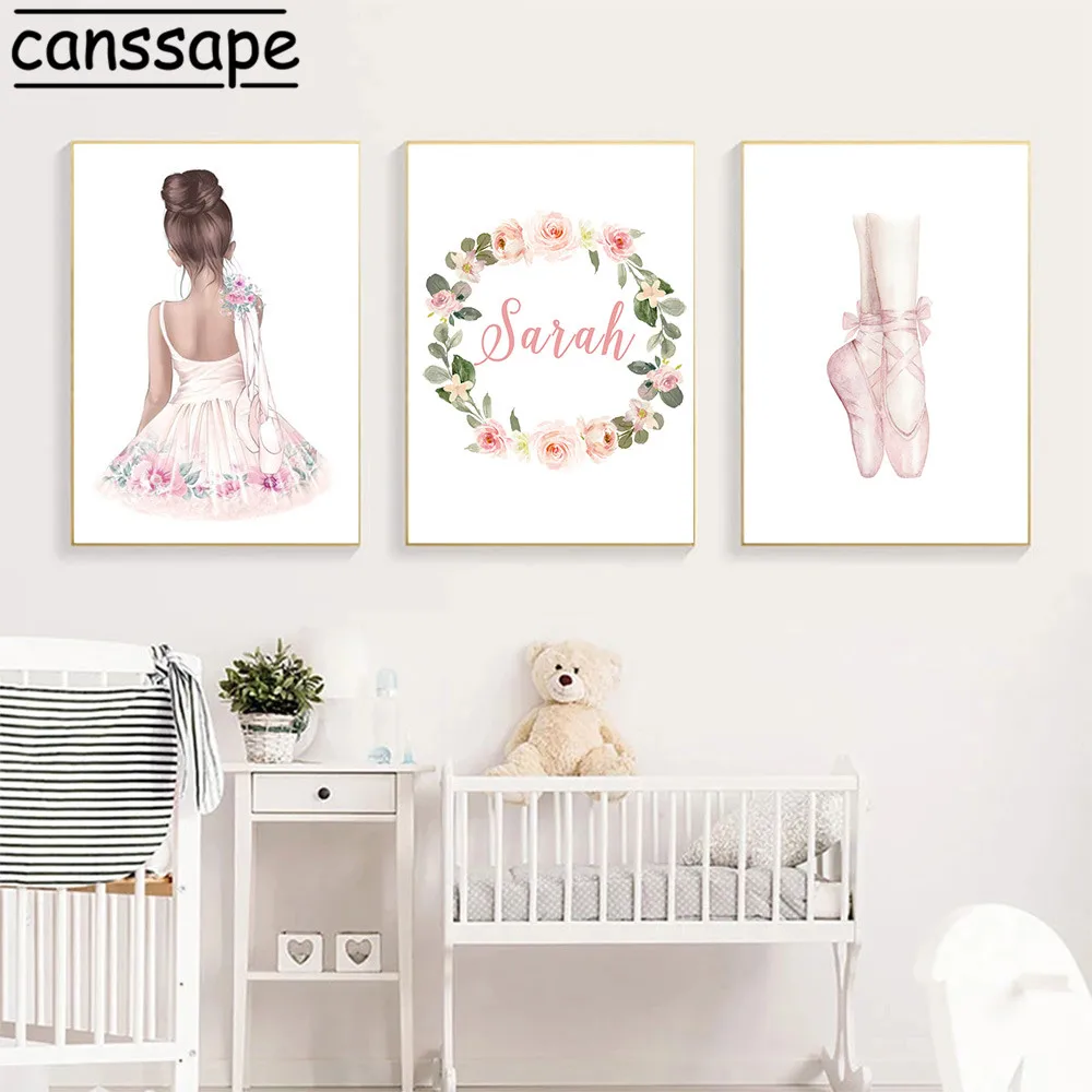 Постер с именем на заказ Картина холсте изображением балерины солнечного света