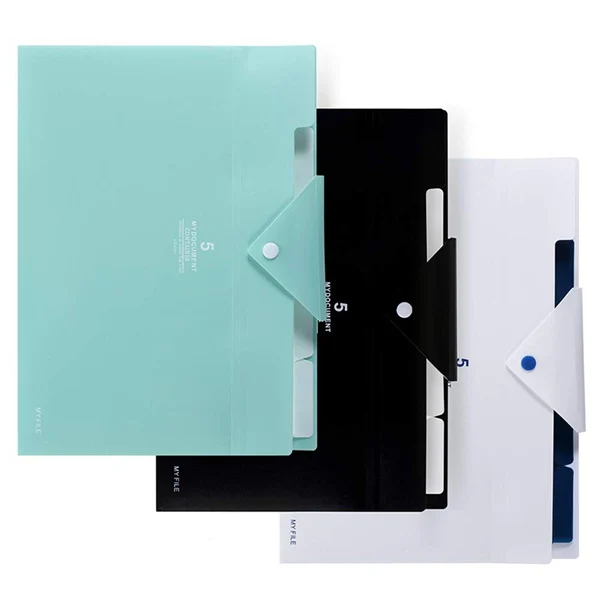 Папка-гармошка 5 карманных гармошек органайзер для файлов формата А4 размер букв