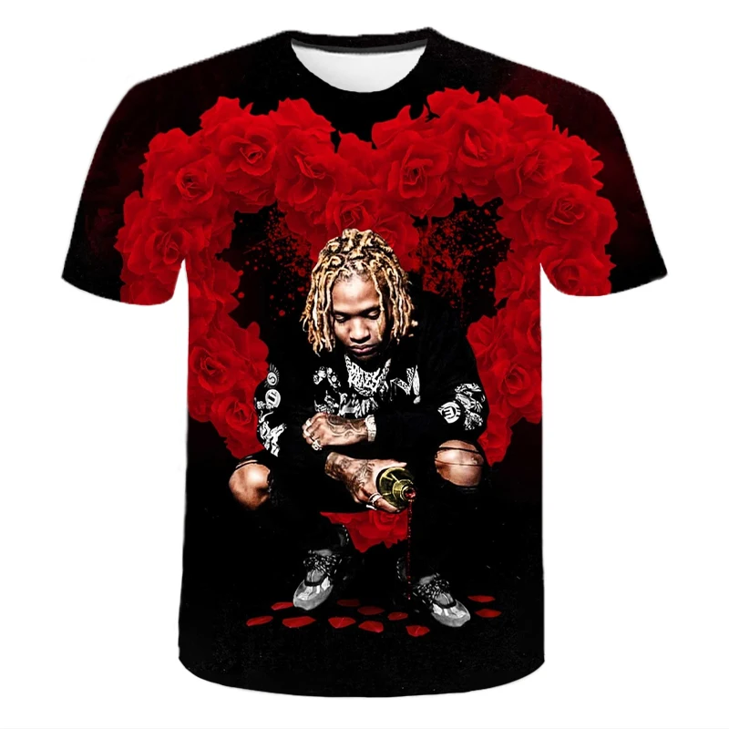 

Singer Lil Durk 3D Printed T-shirt 2021 Men/Women Sports Casual O-Neck Streetwear T-shirt Harajuku Trendy Hip Hop Tops