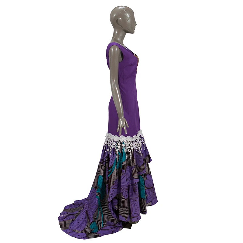 Женское платье с аппликацией в африканском стиле длинное вечернее пол без