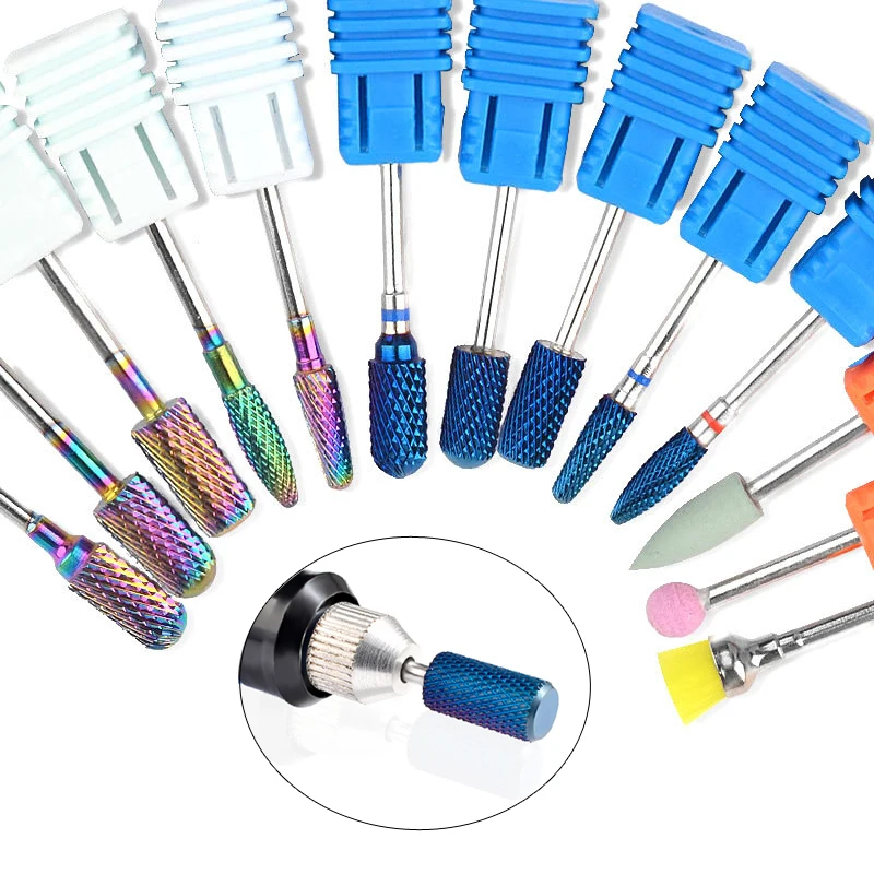 Алмазные сверла для ногтей радужные фрезы электрическая шлифовальная машина
