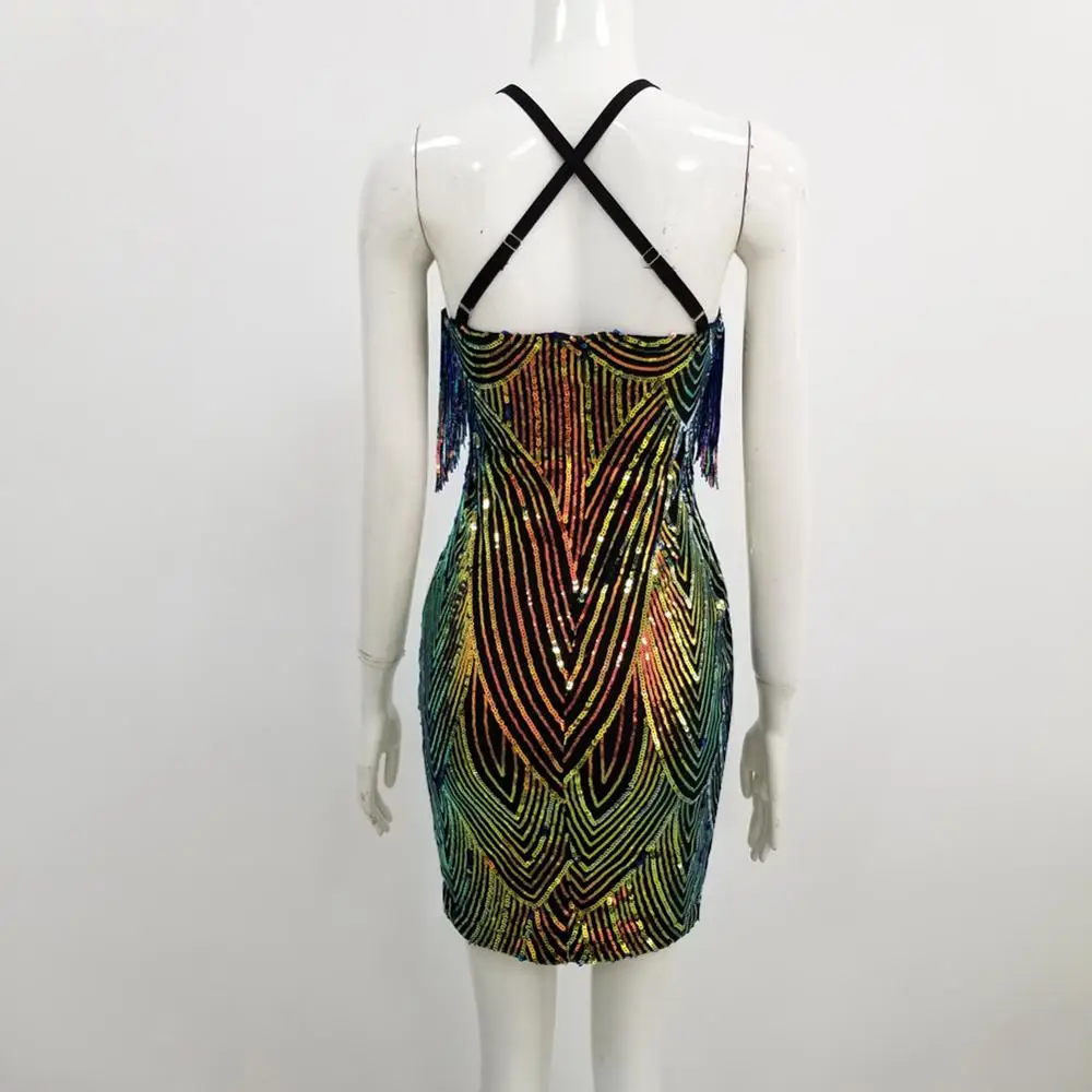 Женское блестящее вечернее платье сексуальное Сетчатое с блестками лето