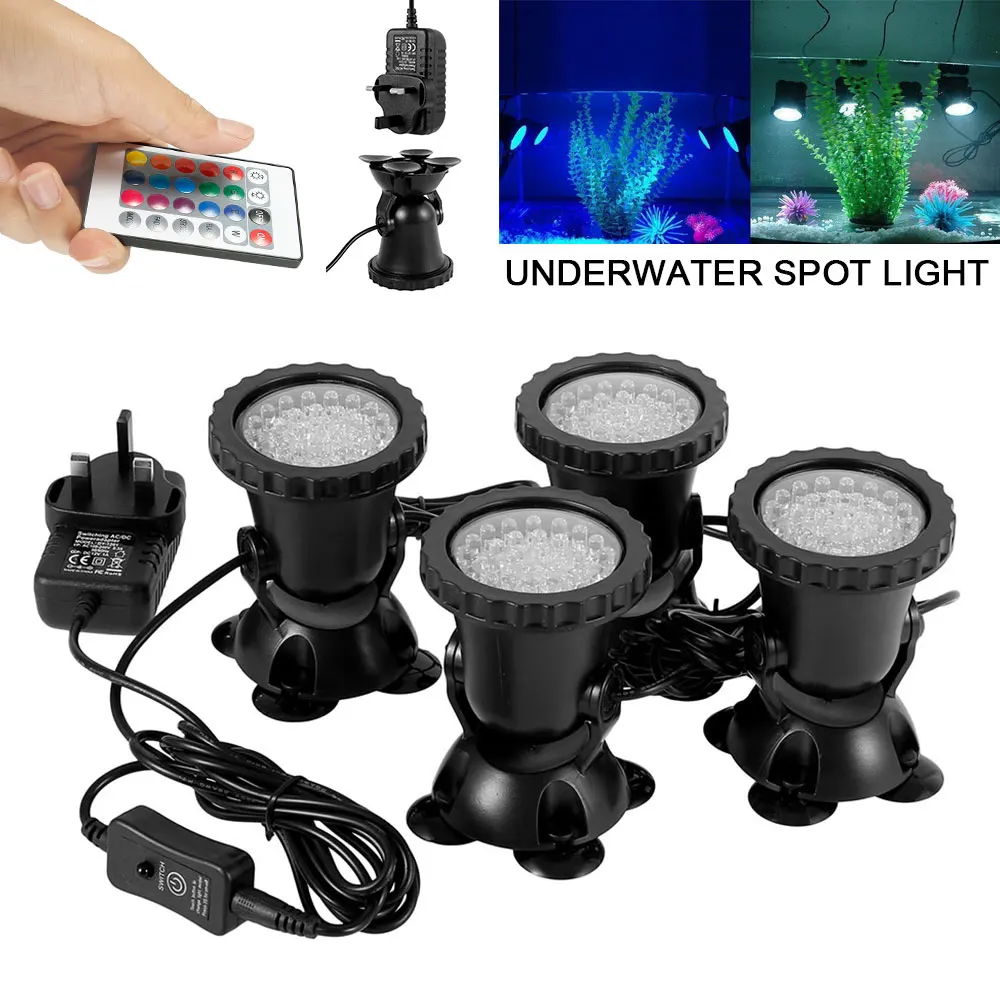 

Светодиодный водонепроницаемый прожектор RGB 36 светодиодный прожектор для бассейнов, фонтанов, водоемов, аквариумов