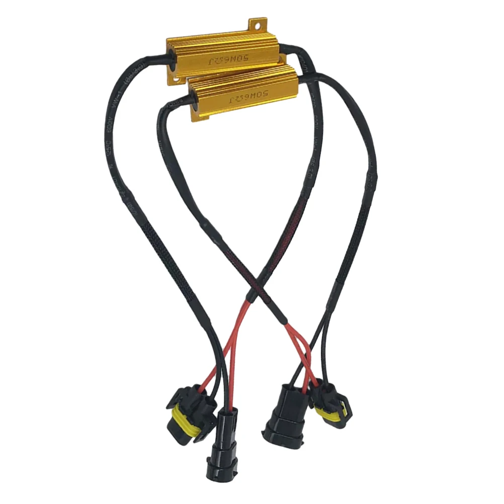 2Pc Resistors Adaptor Anti Hyper Blinker Error Canceller Light Warning Flash Adapter Car LED Decoder for Brake Bulbs | Автомобили и