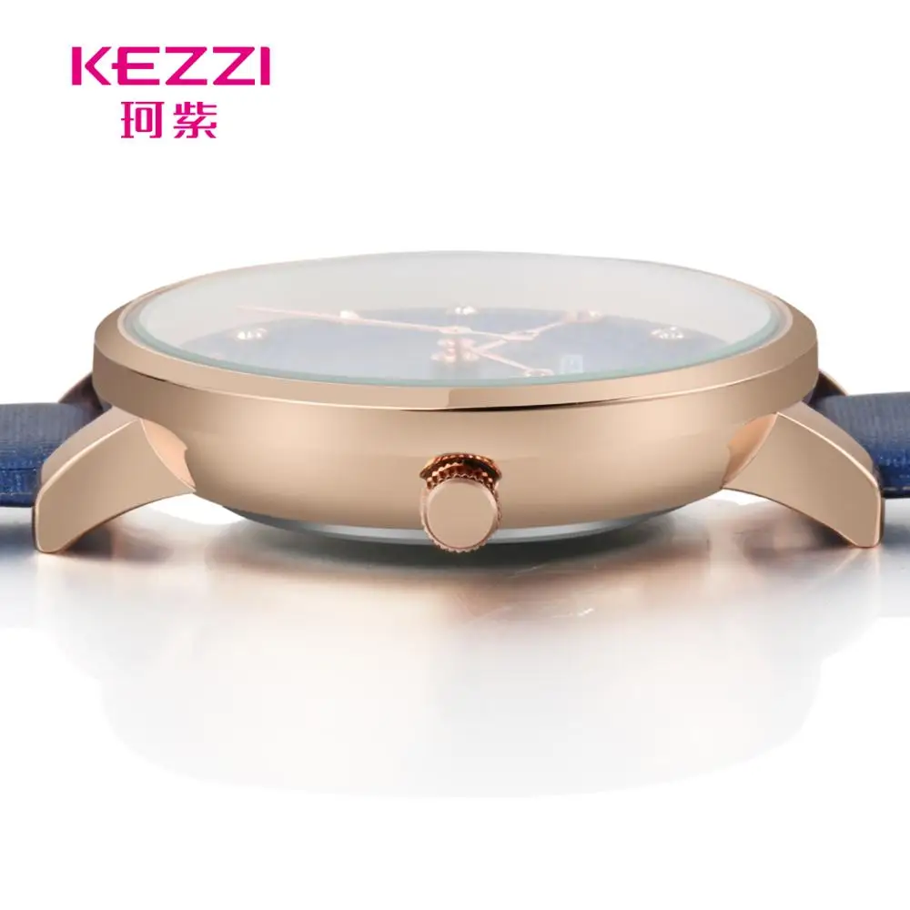 

KEZZI Women Fashion Watches Luxury Butterfly Watch Ladies Quartz Leather Watch Simple Dress Wristwatch Reloj Mujer