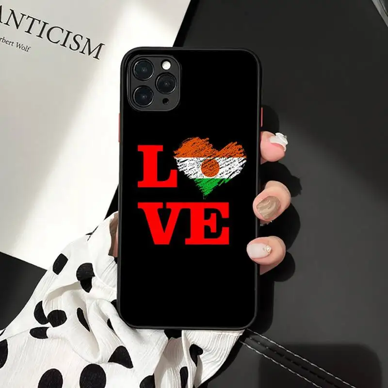 

Niger Flag pattern fashion Phone Case matte transparent For iphone 7 8 11 12 plus mini x xs xr pro max cover