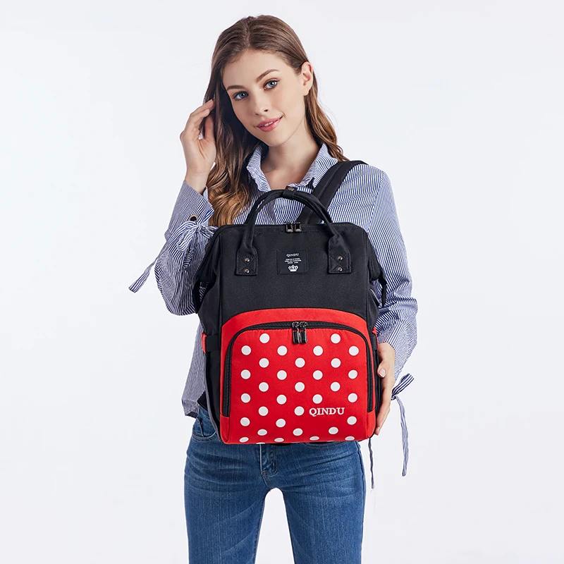 Большая вместительная сумка подгузников рюкзак многофункциональная дорожная