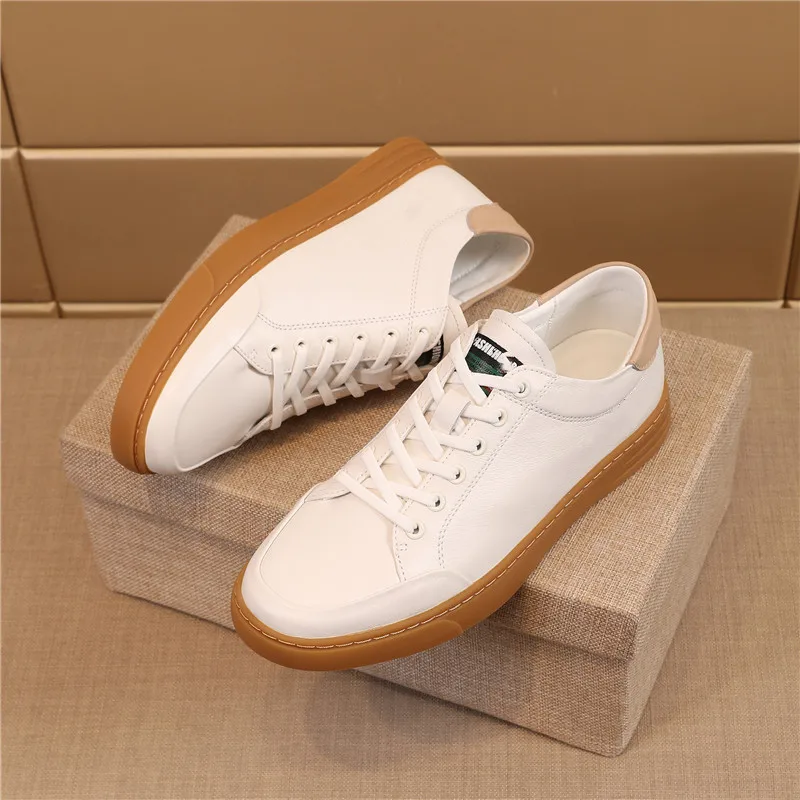 

Casual Snekaers Men 2021 Spring Autumn Fashion Sports Shoes Comfy Genuine Leather Running Shoes Classic Brand Design Men Shoes !