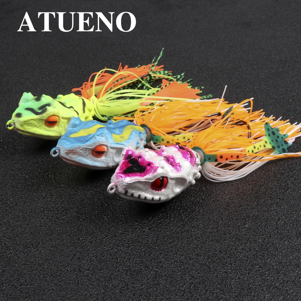

Приманка-лягушка ATUENO, топвотер, жесткая приманка, 50 мм, 11 г, жесткая приманка-лягушка с силиконовой юбкой, приманка-гольян, Искусственные воблеры