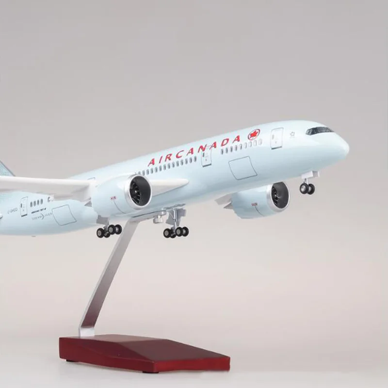 1/130 весы 47 см самолет B787 Dreamliner Канада авиакомпаний Модель W светильник и колеса