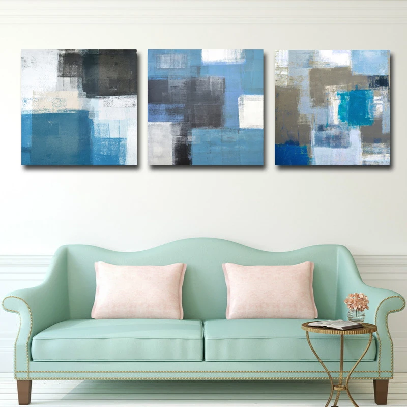 

Nordic Modern Geometric Abstract Pattern 3 Pieces Canvas Art Painting Wall Art Poster and Prints Picture For Living Room NoFrame