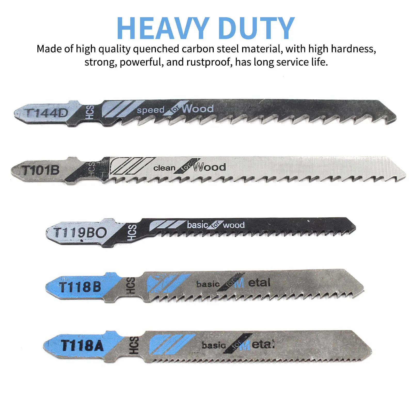 

20PCS Saber Saw Blade Heavy Duty Metal Wood Plastic Universally Compatible Cutting Blade Carbon Steel Reciprocating Saw Blade