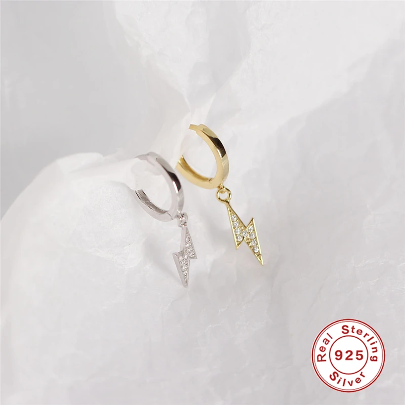 Женские серьги кольца из серебра 925 пробы с фианитом|Серьги-кольца| |