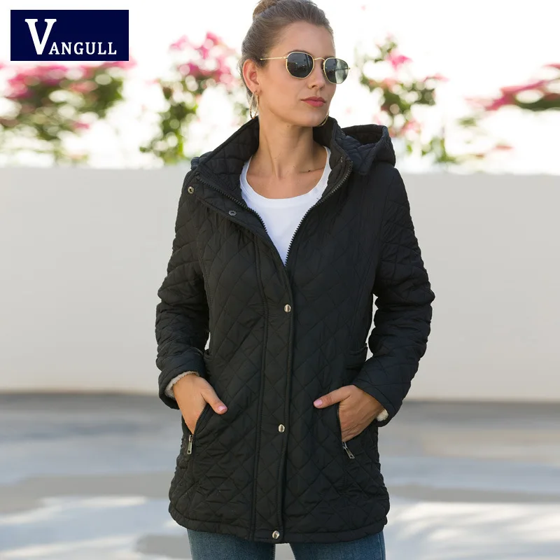 YYCZF 2021 Casual Loose Arygle Hooded Parkas Women Fashion Solid Thick Long Coats Women Elegant Cotton Jackets Female Ladies