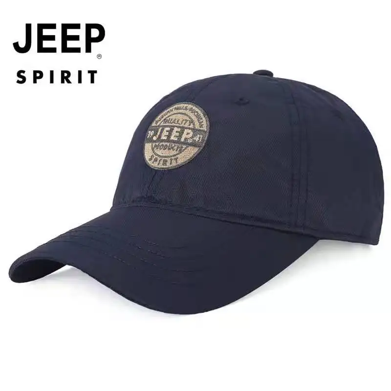 

Jeep-new outdoor travel men's baseball cap and women's cap and wide-brimmed black cotton truck driver's cap
