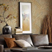 3d handmade gold leaf european style non woven wallpaper modern minimalist luxury banana leaf living room bedroom