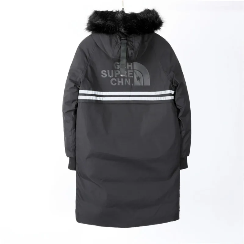 YASUGUOJI модное хлопковое пальто с меховым воротником утепленная длинная куртка