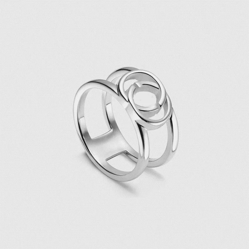 

1-1 fashion silver contracted wide ring