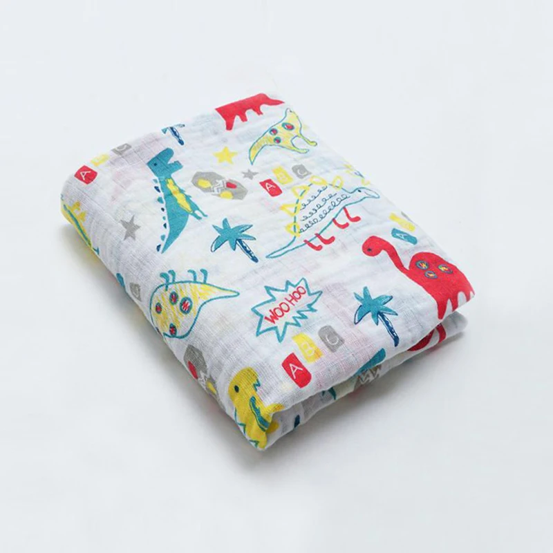 swaddle blanket 5 Муслиновые хлопковые одеяла для детей с рисунком динозавра и единорога, многофункциональные пеленки для новорожденных, детское газовое полотенце, Детская накидка - Цвет: swaddle blanket 5