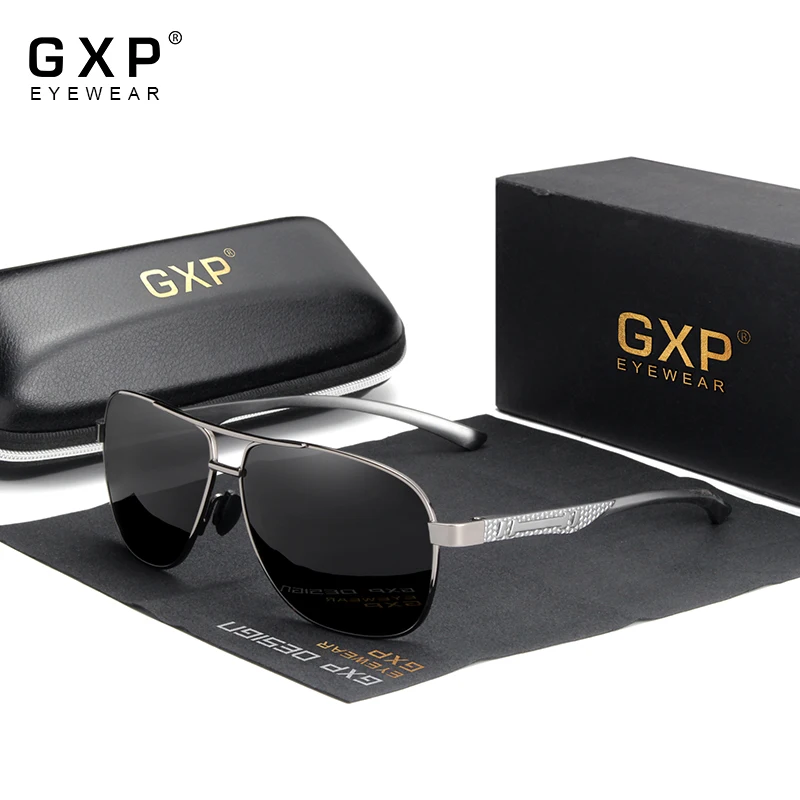 GXP Fashion Polarized UV400 Lens Sunglasses Men Retro Pilot Style Sun Glasses Brand Designer Sports 