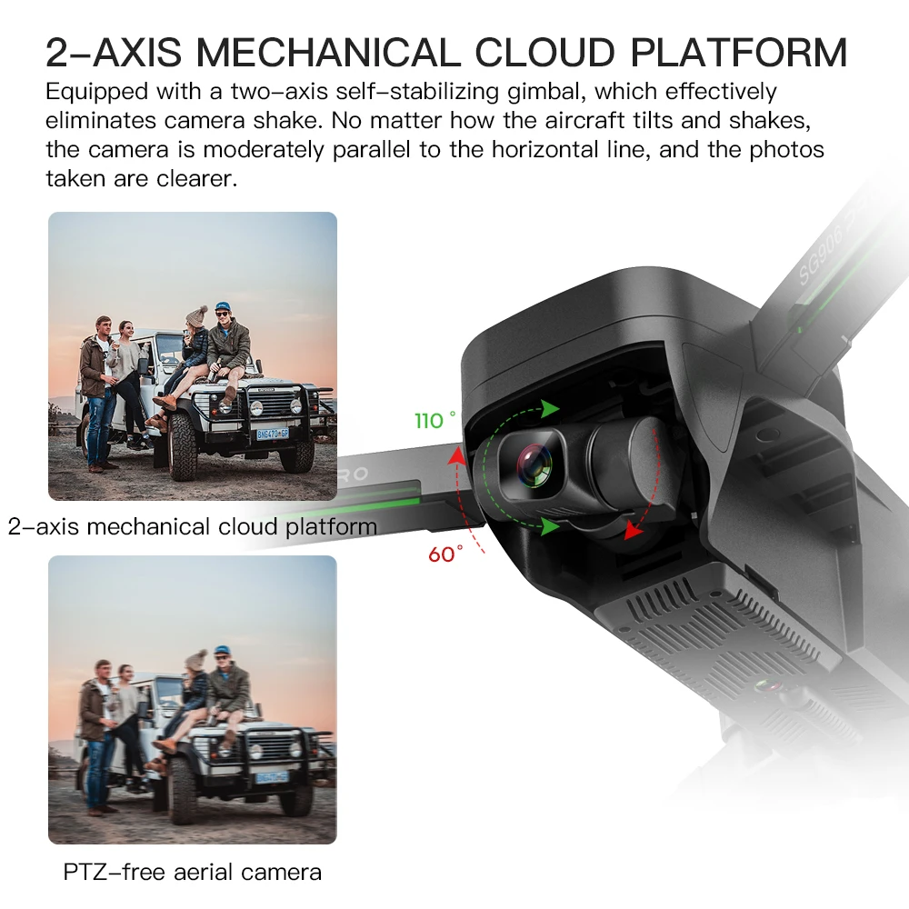 Квадрокоптер FEMA SG906 Pro GPS бесщеточный 2 оси Wi Fi FPV 4K HD с двойной камерой 1