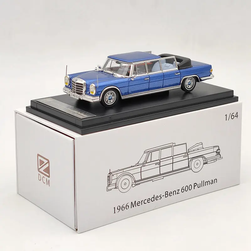 DCM 1:64 для 1966 M ~ ceders-B nz 600 Pullman Convertible Blue Limited Diecast модель |