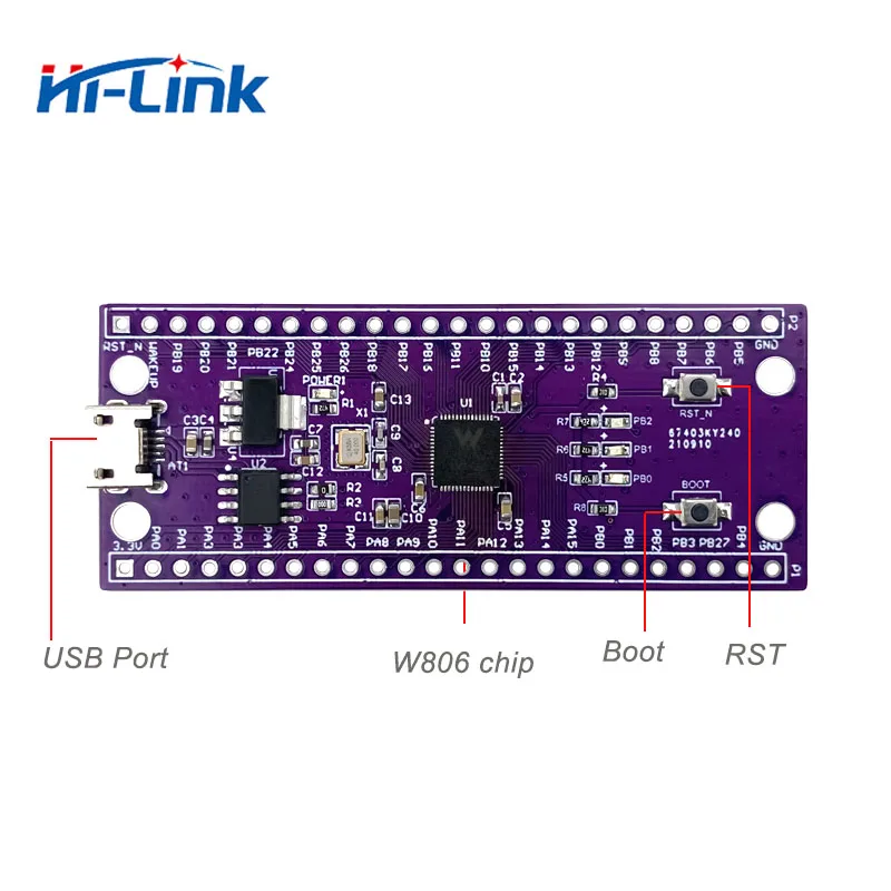W806 микроконтроллер 240 МГц 5-8Bit STM32 макетная плата CH340 IoT MCU CDK окружающая среда