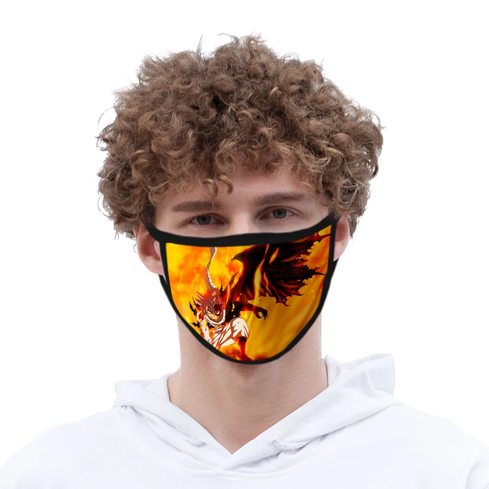 

Face Mask Fairy Tail Anime Fashion Hot Harajuku Washable 2020 New High Quality 3D Print Fairy Tail Mask Child/Adult M-L