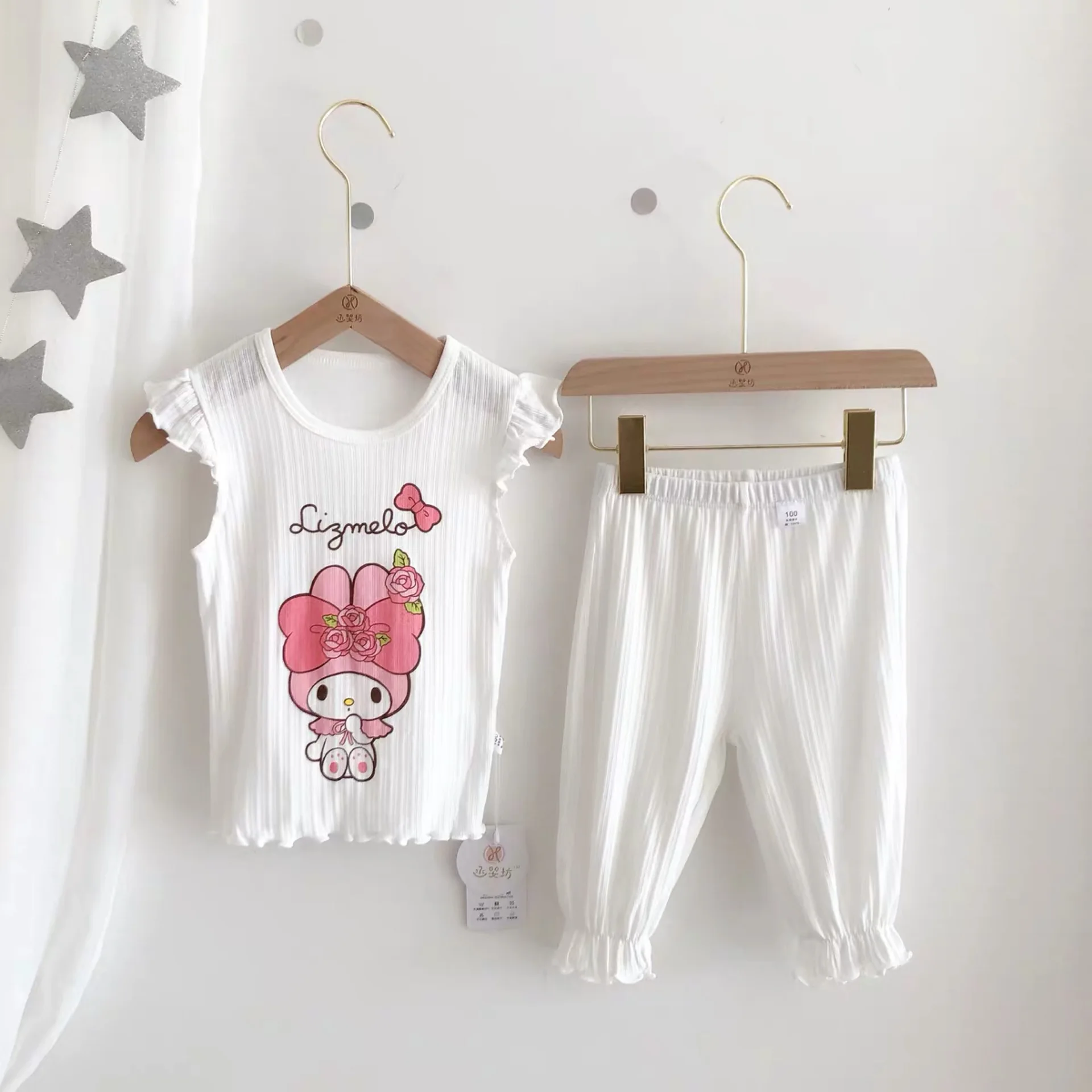 

Kids Pajamas Sets Melody Girls Sleepwear Pyjamas Children's Pajamas Suit Baby Girl Clothes Short Sleeve + Pants Girls Pijamas