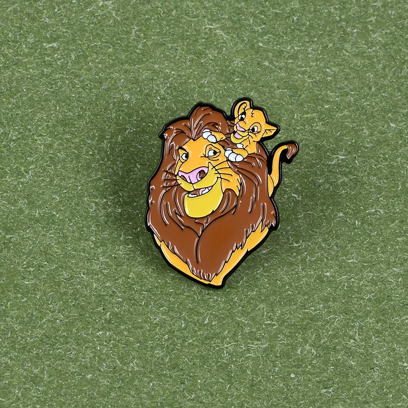 Анимационная пленка брошь Лев мультяшный сплав сумка рубашка эмаль булавка для