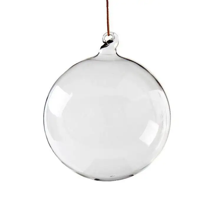 

Free Shipping Home Gardens Wedding Home Decoration Christmas Glass Ornament Clear Round Bauble Ball Decoration Wholesale