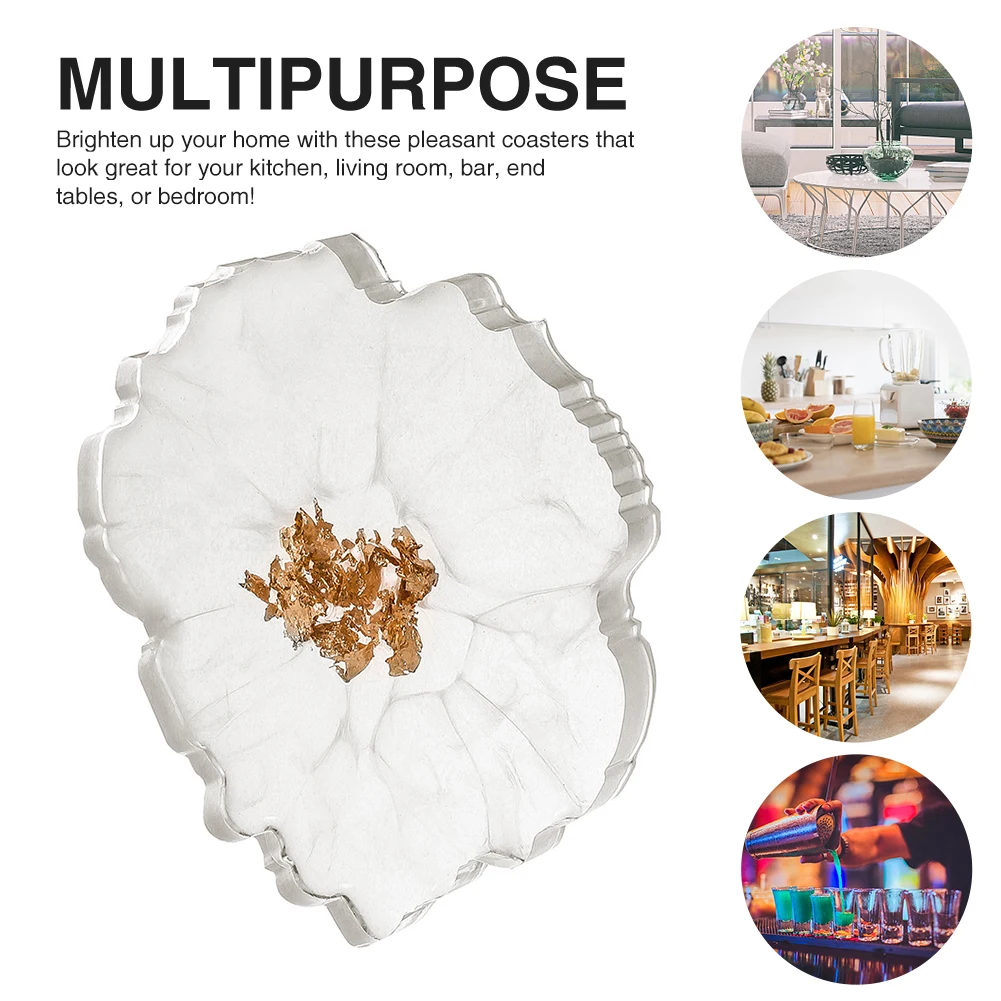 Термостойкая Подставка под стаканы портативное украшение для стола с золотыми