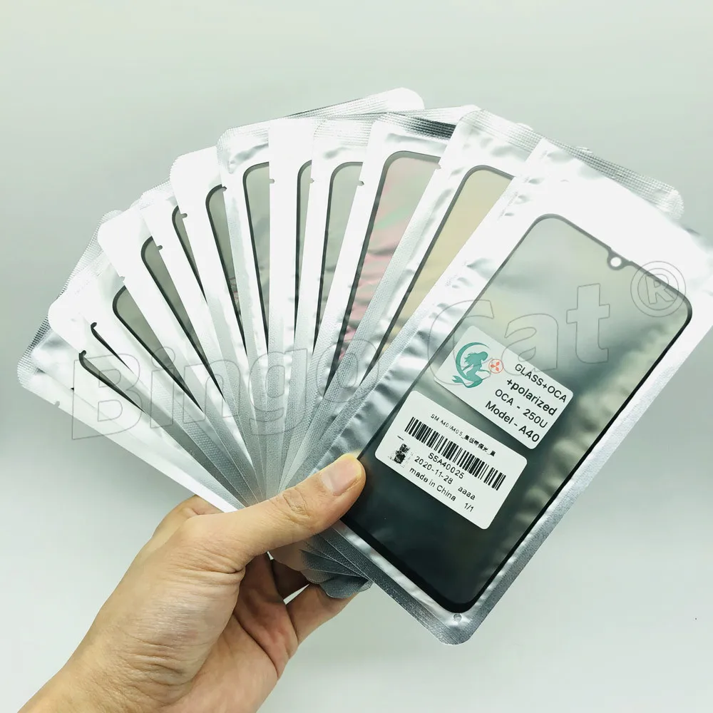 2pc original outer glass oca polarizer film for samsung a50 a51 a31 a71 a70 a30s a20 a41 lcd touch screen mobile phone parts free global shipping