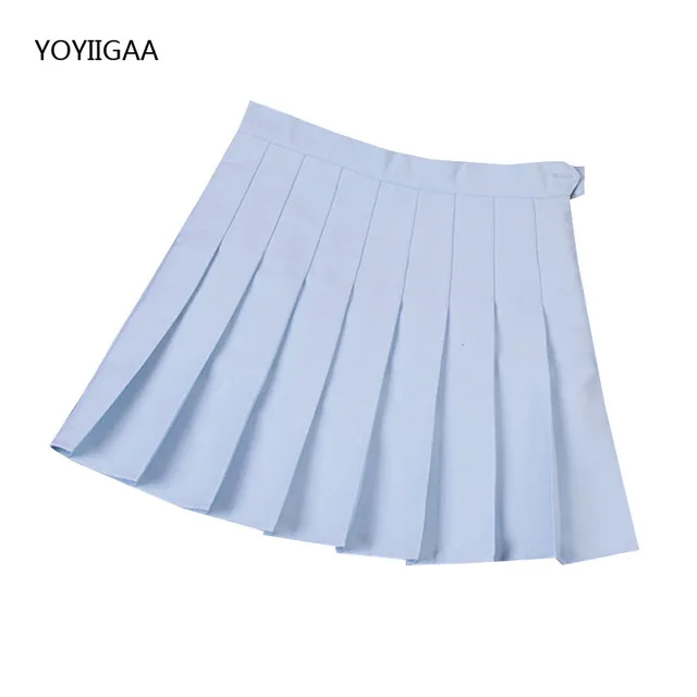 

Summer Women Skirt High Waist A-Line Female Pleated Skirts Sweet Cute Ladies Girls Dance Mini Skirt Solid Color Woman Skirts