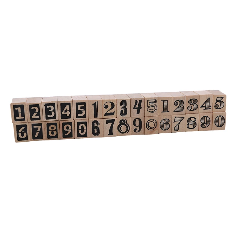 Vintage Date Stamp Set Bullet Journals Supplies Wood Stamps Basic Function Number Monthly Planner Stamps Stationery