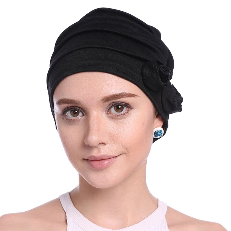 

Women Ruffle Chemo Turban Headband Scarf Beanie Cap Hat for Cancer Patient 85LB