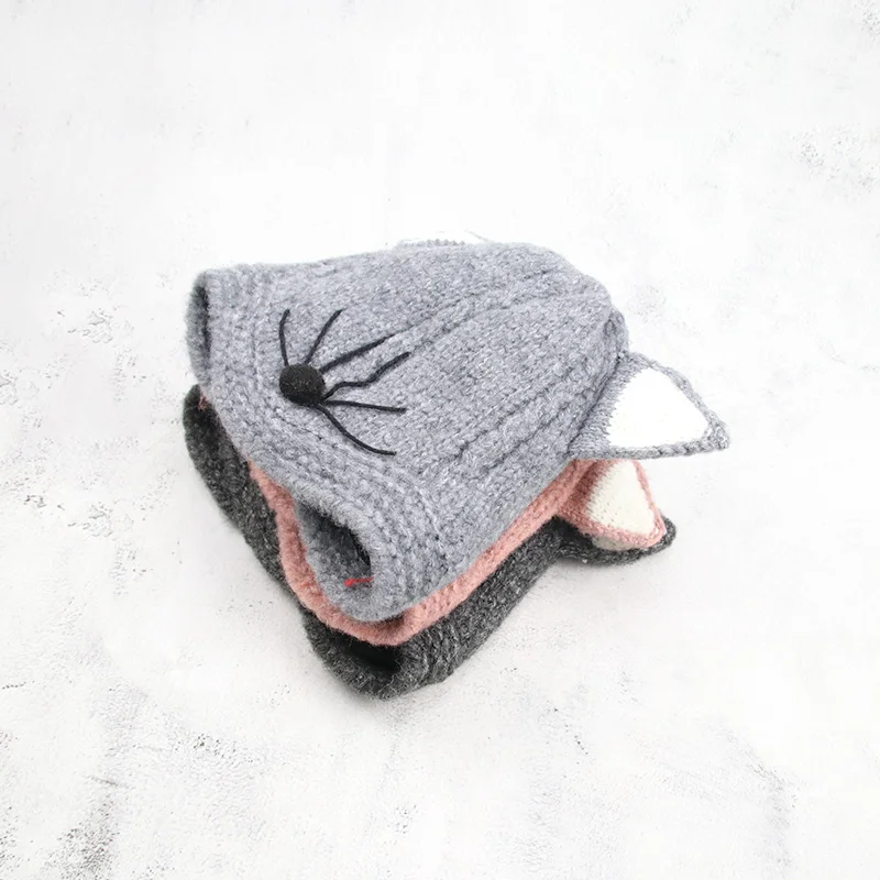 Детская зимняя вязаная шапочка с милой бородой для малыша мягкая шапка мальчиков