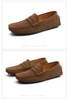large size 50 men loafers soft moccasins high quality spring autumn genuine leather shoes men warm flats driving shoes