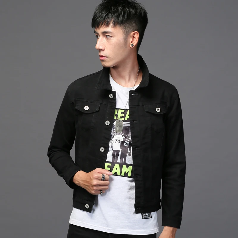 

GELITAYIN Men Denim Jacket Men Washed Denim Jacket Classic Denim Jacket With Collar For Men Casual Vogue Spring Autumn Clothe