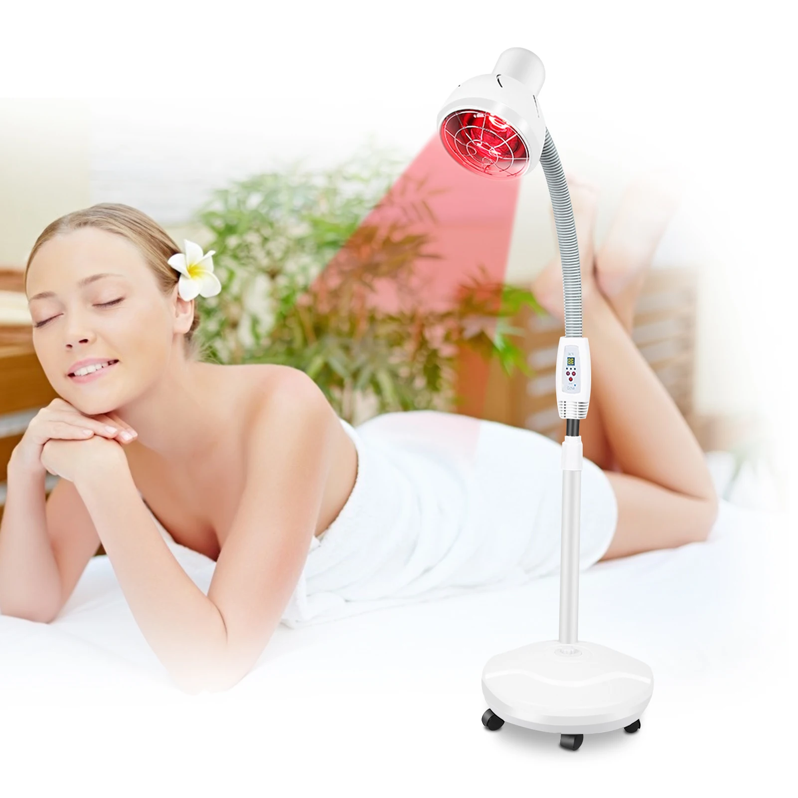 

275W Floor Stand Type Infrared Heat Lamp 220V/110V Therapy Pain Relief Machine