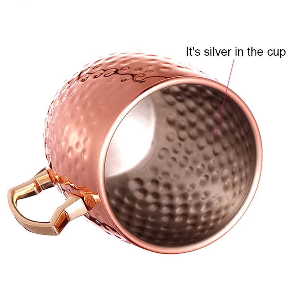 

1 Piece Moscow Mule Mug Drum Copper Plated Beer Mug 530ml Food Grade Stainless Steel Water Glass Drinkware 5 colors Coffee Mug