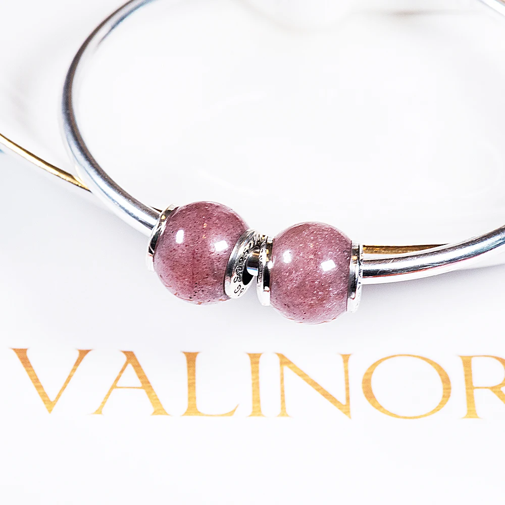 Подвеска с клубничным кристаллом для браслетов и обручей TRBS012|Ювелирные шармы| |