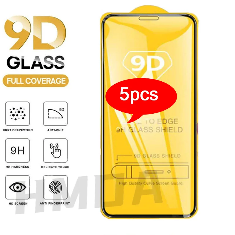 5 шт./лот полное покрытие закаленное стекло для iPhone XS Max XR защита экрана на 6 6s 7 8 Plus X