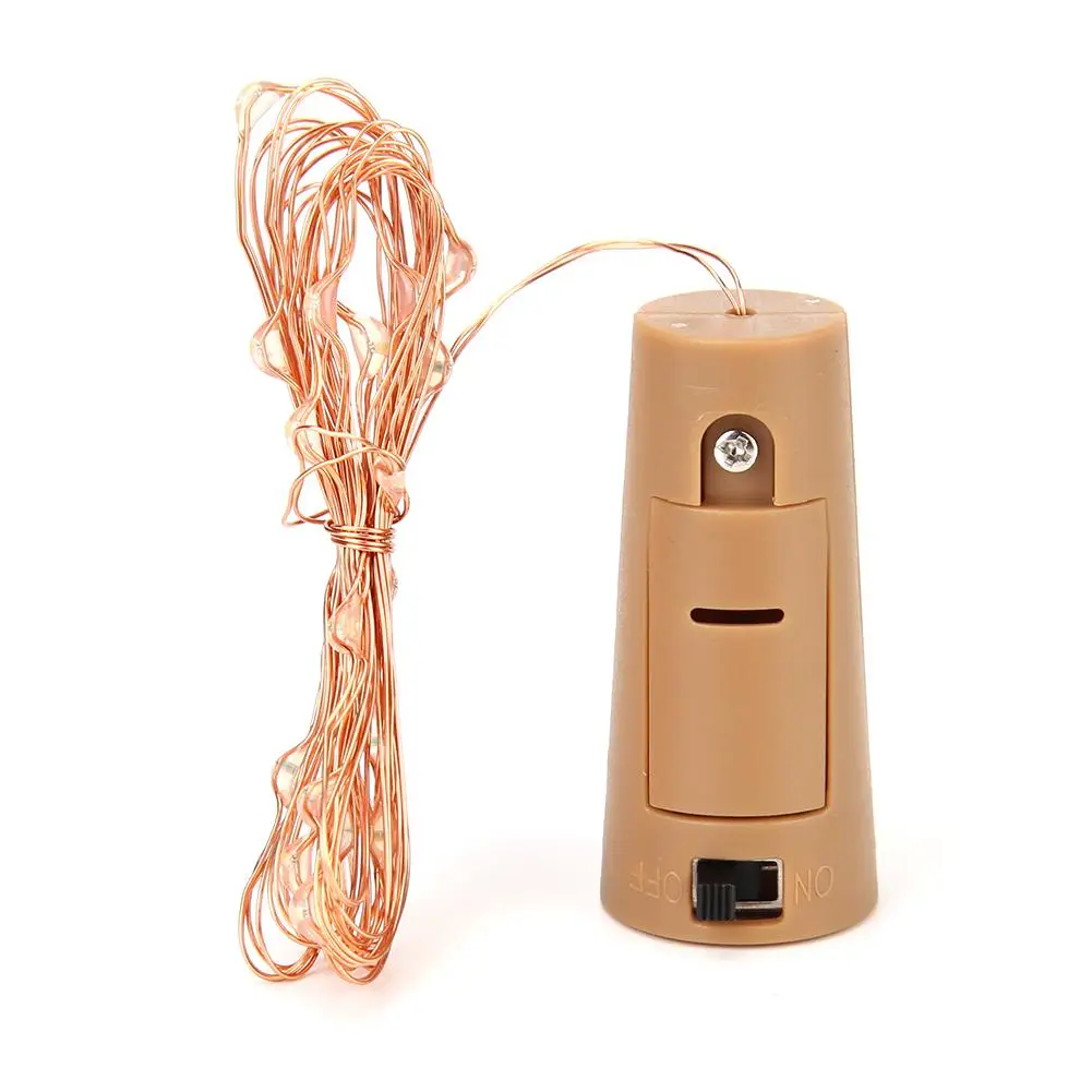 

1m LED Wine Bottle Fairy String Light Battery Powered Cork Shape Glass Bottle Stopper Lamp For Party Wedding Lighting Decoration