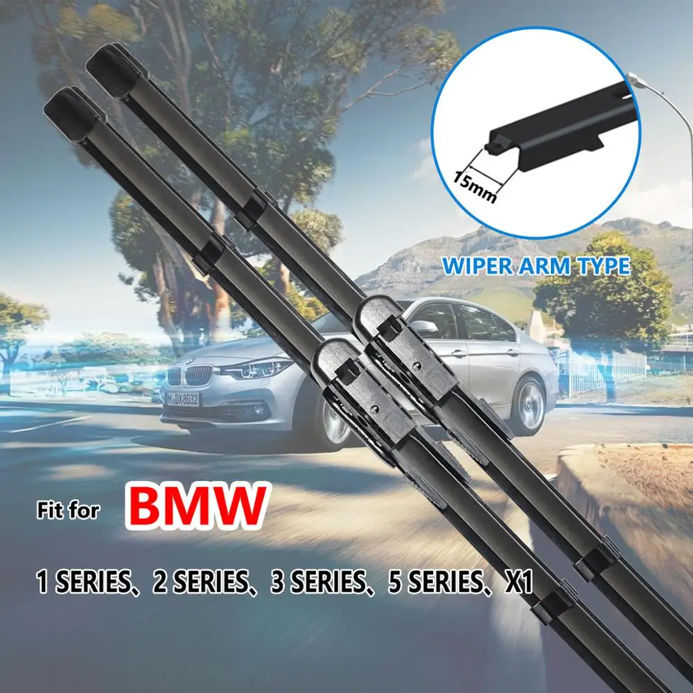 

Car Wiper Blade for BMW 1 2 3 5 Series X1 F20 F21 E81 E82 E87 E88 22 F23 E90 E91 E92 E93 F30 F31 F34 F35 E60 E61 Car Accessories